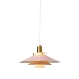 Halo Design Rivoli Pendant Light - O26 Colour: Glossy Rose / Brass