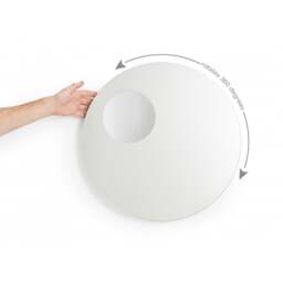 Wireworks Neutrino Rotating Wall Mirror 550 - White - thumbnail 3