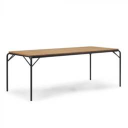 Normann Copenhagen Vig Outdoor Table - Robina Wood/Black - 90cm x 200cm