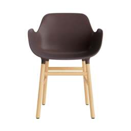 Normann Copenhagen Form Armchair - Brown - Oak Legs Shell Colour: Brown, Leg Colour: Oak - thumbnail 2