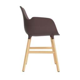 Normann Copenhagen Form Armchair - Brown - Oak Legs Shell Colour: Brown, Leg Colour: Oak - thumbnail 3