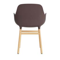 Normann Copenhagen Form Armchair - Brown - Oak Legs Shell Colour: Brown, Leg Colour: Oak - thumbnail 4