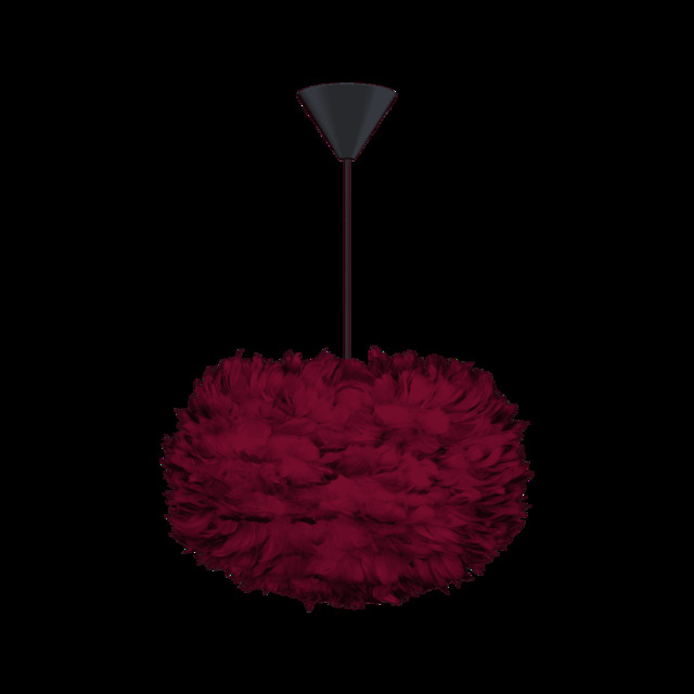 Umage Eos Feather Pendant Shade - Red - Medium - 45cm with Black Cord Set With or Without Cord Set: With Black Cord Set - image 1