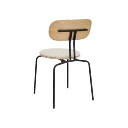 Umage Curious Dining Chair - Oak - Black Legs - White Sands Cushion Leg Colour: Black Legs, Colour: White Sands - thumbnail 2