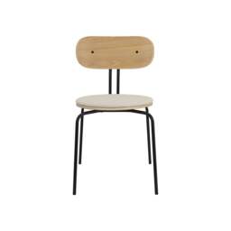 Umage Curious Dining Chair - Oak - Black Legs - White Sands Cushion Leg Colour: Black Legs, Colour: White Sands - thumbnail 3