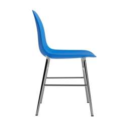 Normann Copenhagen Form Chair - Bright Blue - Chrome Legs Shell Colour: Bright Blue, Leg Colour: Chrome - thumbnail 3