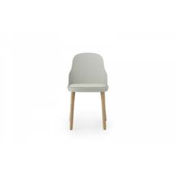 Normann Copenhagen Allez Chair - Warm Grey - Lacquered Oak Legs - Warm Grey/MLF20 Indoor Upholstered Seat Colour: Warm Grey, Leg Colour: Lacquered Oak - thumbnail 3
