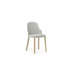 Normann Copenhagen Allez Chair - Warm Grey - Lacquered Oak Legs - Warm Grey/MLF20 Indoor Upholstered Seat Colour: Warm Grey, Leg Colour: Lacquered Oak - thumbnail 2