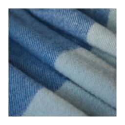 Tweedmill Textiles Extra Large Pure New Wool Paddock Check Throw - Blue Jay - 240 x 140 cm - thumbnail 5