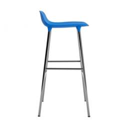 Normann Copenhagen Form Barstool - 75cm - Bright Blue - Chrome Legs Shell Colour: Bright Blue, Leg Colour: Chrome - thumbnail 3