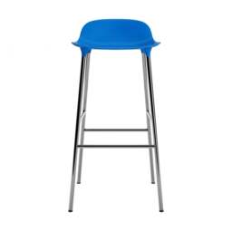 Normann Copenhagen Form Barstool - 75cm - Bright Blue - Chrome Legs Shell Colour: Bright Blue, Leg Colour: Chrome - thumbnail 2