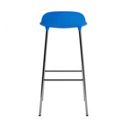 Normann Copenhagen Form Barstool - 75cm - Bright Blue - Chrome Legs Shell Colour: Bright Blue, Leg Colour: Chrome - thumbnail 4