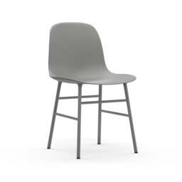 Normann Copenhagen Form Chair - Grey - Grey Legs Shell Colour: Grey, Leg Colour: Matching Shell Colour - thumbnail 1