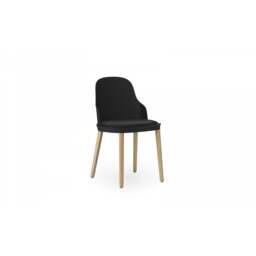 Normann Copenhagen Allez Chair - Black - Lacquered Oak Legs - Black/MLF28 Indoor Upholstered Seat Colour: Black, Leg Colour: Lacquered Oak, Seat Optio - thumbnail 2