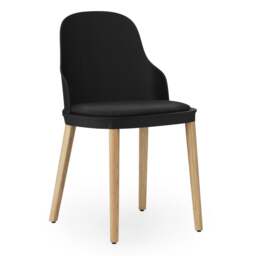 Normann Copenhagen Allez Chair - Black - Lacquered Oak Legs - Black/MLF28 Indoor Upholstered Seat Colour: Black, Leg Colour: Lacquered Oak, Seat Optio - thumbnail 1