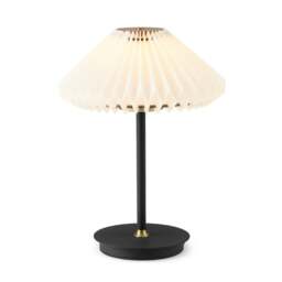 Halo Design Paris To Go Battery Table Lamp - O22 - Clean White Shade - Black - thumbnail 1
