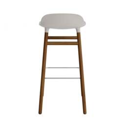 Normann Copenhagen Form Barstool - Wood - 75cm - Warm Grey - Walnut Legs Shell Colour: Warm Grey, Leg Colour: Walnut - thumbnail 4