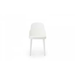 Normann Copenhagen Allez Chair - White - Polypropylene Legs - White/Ultra 41594 Leather Upholstered Seat Colour: White, Leg Colour: Polypropylene, Sea - thumbnail 3