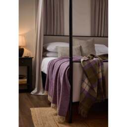 Bronte By Moon Pure Wool XL Throw - Lavender  - 220cm x 140cm - thumbnail 2