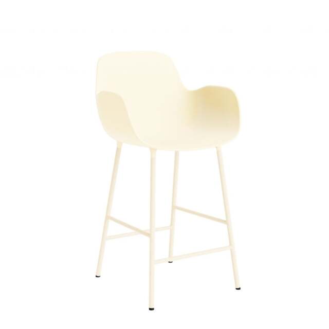 Normann Copenhagen Form Bar Armchair - 65cm - Cream Shell Colour: Cream - image 1