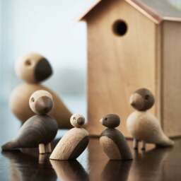 Kay Bojesen Pair of Sparrows-  Natural Oak/Smoked Oak - thumbnail 4