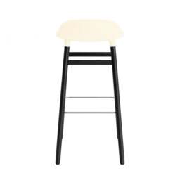 Normann Copenhagen Form Barstool - Wood - 75cm - Cream - Black Oak Legs Shell Colour: Cream, Leg Colour: Black Oak - thumbnail 4