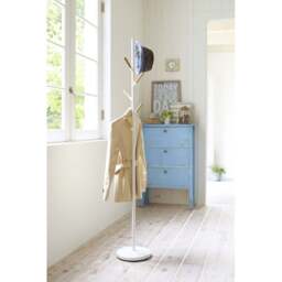 Yamazaki White Steel Coat Stand - thumbnail 2