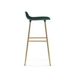 Normann Copenhagen Form Barstool - 75cm - Green - Brass Legs Shell Colour: Green, Leg Colour: Brass - thumbnail 3