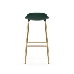 Normann Copenhagen Form Barstool - 75cm - Green - Brass Legs Shell Colour: Green, Leg Colour: Brass - thumbnail 4