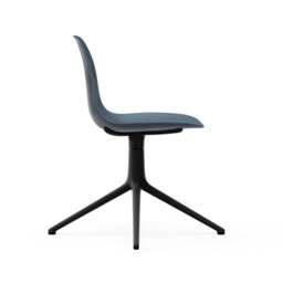 Normann Copenhagen Form Chair Swivel - 4 Leg - Blue - Black Legs Shell Colour: Blue, Leg Colour: Black - thumbnail 3