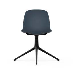 Normann Copenhagen Form Chair Swivel - 4 Leg - Blue - Black Legs Shell Colour: Blue, Leg Colour: Black - thumbnail 4