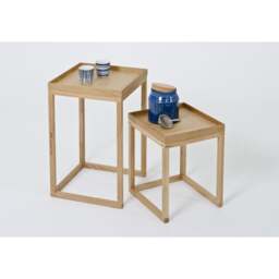 Wireworks Nest of 2 Side Tables - Oak - thumbnail 6