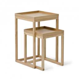 Wireworks Nest of 2 Side Tables - Oak