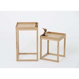Wireworks Nest of 2 Side Tables - Oak - thumbnail 7