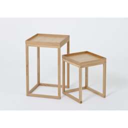 Wireworks Nest of 2 Side Tables - Oak - thumbnail 5