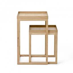 Wireworks Nest of 2 Side Tables - Oak - thumbnail 2