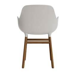 Normann Copenhagen Form Armchair - Warm Grey - Walnut Legs Shell Colour: Warm Grey, Leg Colour: Walnut - thumbnail 4