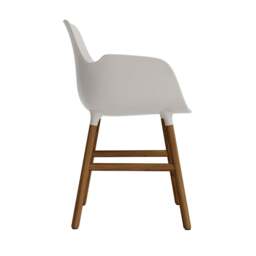 Normann Copenhagen Form Armchair - Warm Grey - Walnut Legs Shell Colour: Warm Grey, Leg Colour: Walnut - thumbnail 3