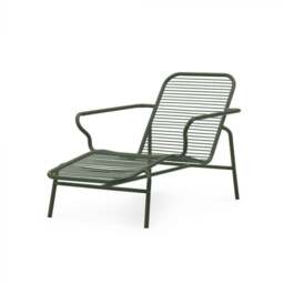 Normann Copenhagen Vig Outdoor Chaise Longue - Dark Green Powder-coated Steel
