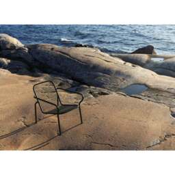 Normann Copenhagen Vig Outdoor Lounge Chair - Dark Green Steel - thumbnail 3