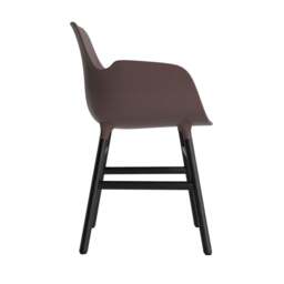 Normann Copenhagen Form Armchair - Brown - Black Oak Legs Shell Colour: Brown, Leg Colour: Black Oak - thumbnail 3
