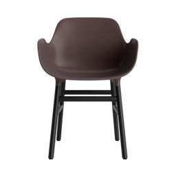 Normann Copenhagen Form Armchair - Brown - Black Oak Legs Shell Colour: Brown, Leg Colour: Black Oak - thumbnail 2