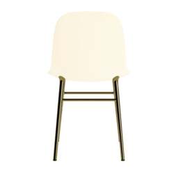 Normann Copenhagen Form Chair - Cream - Brass Legs Shell Colour: Cream, Leg Colour: Brass - thumbnail 4