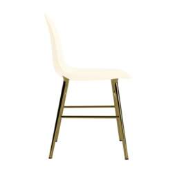 Normann Copenhagen Form Chair - Cream - Brass Legs Shell Colour: Cream, Leg Colour: Brass - thumbnail 3