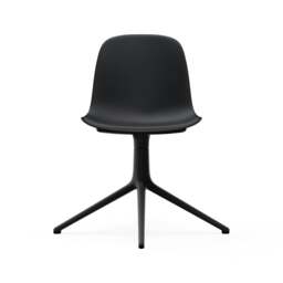 Normann Copenhagen Form Chair Swivel - 4 Leg - Black - Black Legs Shell Colour: Black, Leg Colour: Black - thumbnail 2