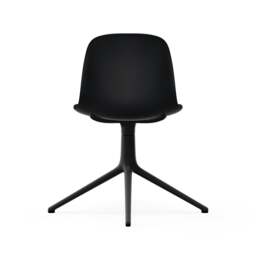 Normann Copenhagen Form Chair Swivel - 4 Leg - Black - Black Legs Shell Colour: Black, Leg Colour: Black - thumbnail 4