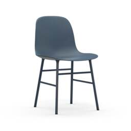 Normann Copenhagen Form Chair - Blue - Blue Legs Shell Colour: Blue, Leg Colour: Matching Shell Colour - thumbnail 1