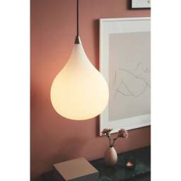 Halo Design Drops Opal Glass Pendant Light - Steel - O 38cm Size: O 38cm - thumbnail 5