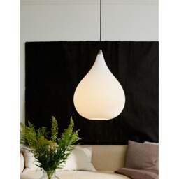 Halo Design Drops Opal Glass Pendant Light - Steel - O 38cm Size: O 38cm - thumbnail 2