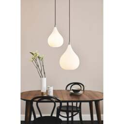 Halo Design Drops Opal Glass Pendant Light - Steel - O 38cm Size: O 38cm - thumbnail 4